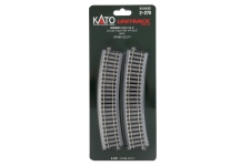 Kato 2-270 - H0 - Gleis, gebogen, R490 mm 22,5° (4 Stück)